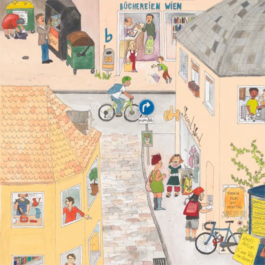 Wimmelbild: Ausschnitt. © www.abfall.wien.at